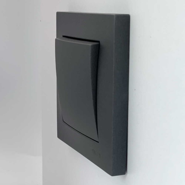 Вимикач EL-BI VEGA антрацит матовий 1-кл ( 510-016700-200 ) - фото №1