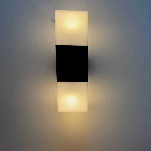 Светильник фасадный Violux QUADRO-2D 2х20Вт E27 ІР44 черный ( 500250 )