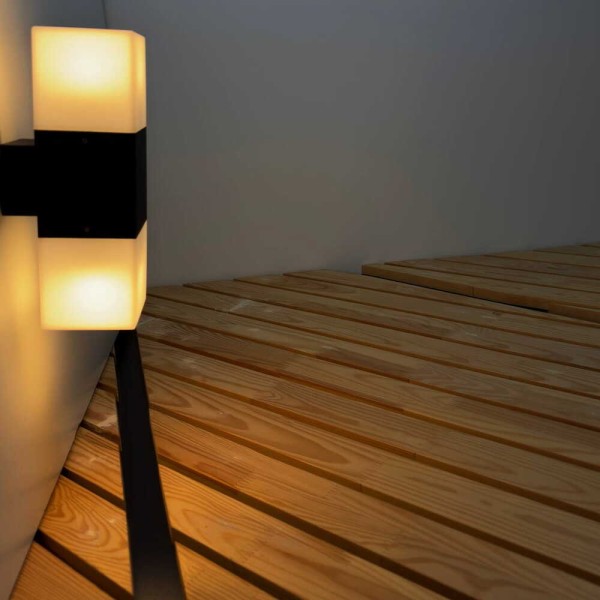 Светильник фасадный Violux QUADRO-2D 2х20Вт E27 ІР44 черный ( 500250 ) - фото №1