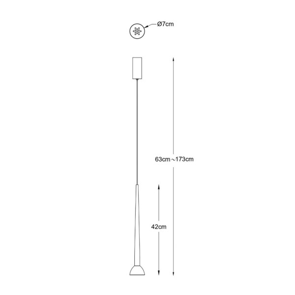 Подвесной светильник, люстра Zuma Line 5905316668386 Boston LED 1x1.5W 3000K 550Lm IP20 черный - фото №1