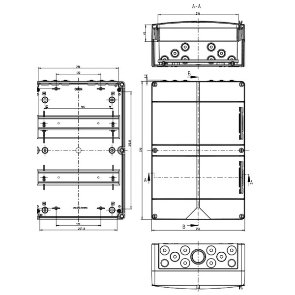 Щит навесной AK 24, 2-х рядный, под 24 автом. выкл - фото №2