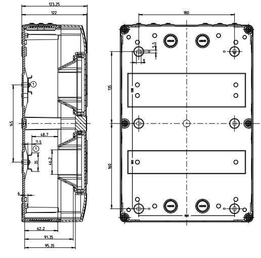 Щит навесной AK 24, 2-х рядный, под 24 автом. выкл - фото №3