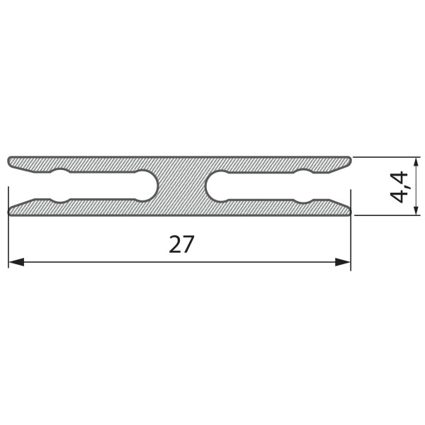 Профиль монтажный для светодиодной ленты Lumines Metro серебро - фото №1