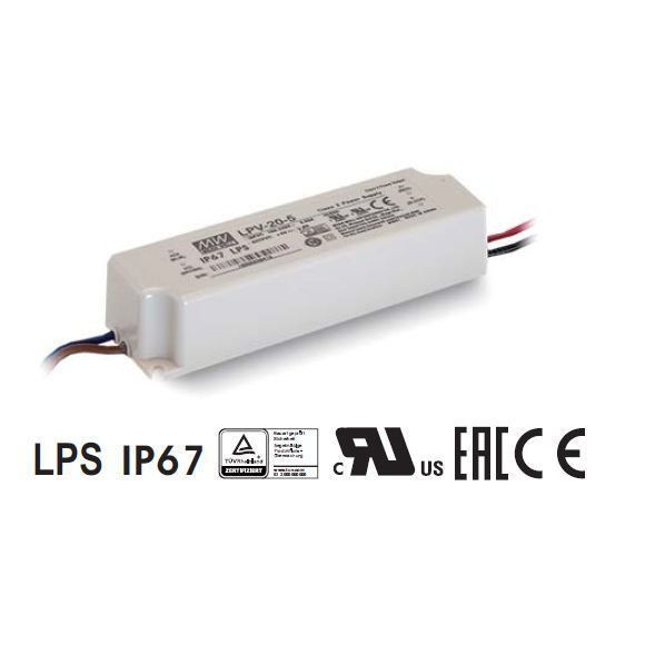 Блок питания Mean Well 20.2W DC24V IP67 (LPV-20-24)