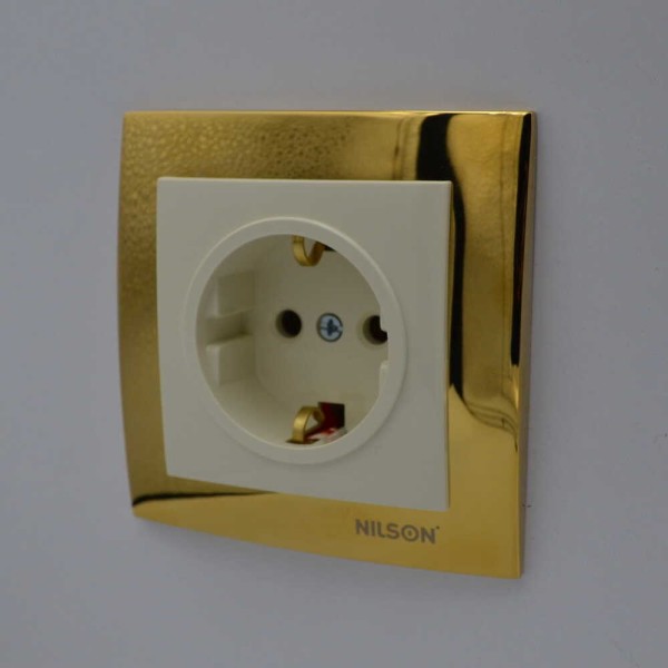 Розетка Nilson Touran кремова 1-на з заземленням ( 24121017 ) - фото №6