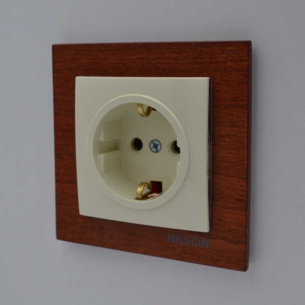 Розетка Nilson Touran кремова 1-на з заземленням ( 24121017 ) - фото №8