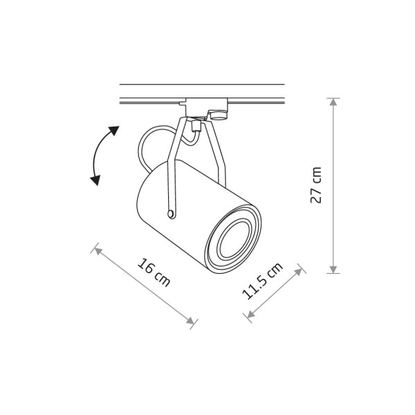 Трековий світильник Nowodvorski 9018 Profile Bit Plus GU10, ES111 1x15W IP20 чорний - фото №1