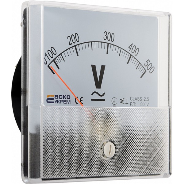 Вольтметр Аско-Укрем 500В АС 80х80мм (А-80) (A0190010058) - фото №3