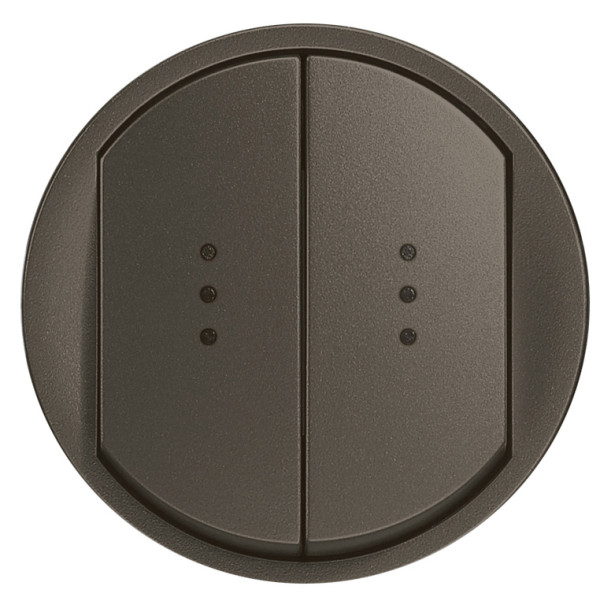 Двойная клавиша выключателя Legrand Celiane (067904) с подсветкой (графит)