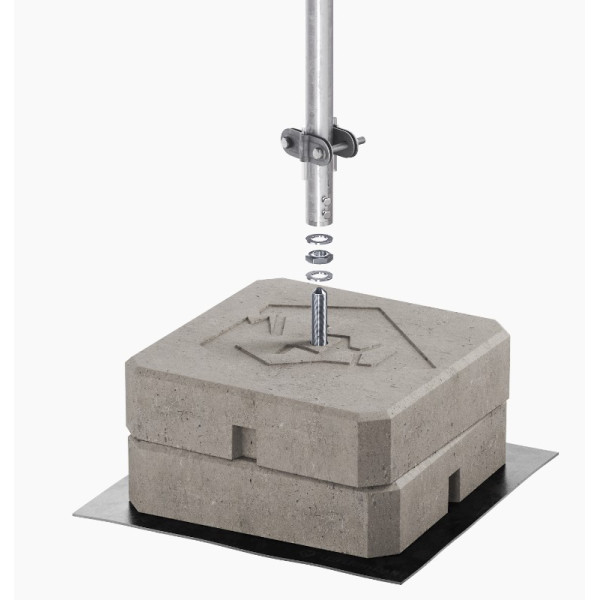 Блискавкоприймач Leo Lightman 4м Al з бетонною основою (407406) - фото №2