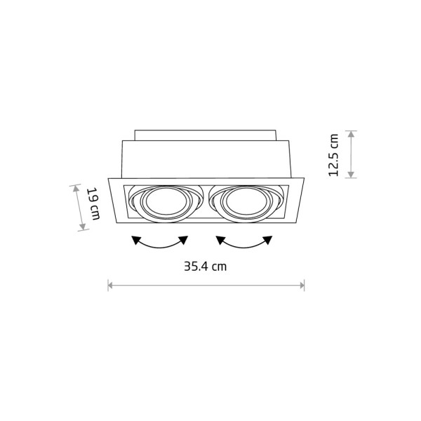 Точечный светильник Nowodvorski 9570 Downlight GU10, ES111 2x15W IP20 черный - фото №1