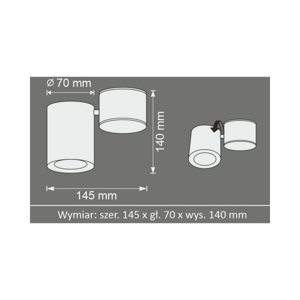 Светильник поворотный, спот Goldlux 315403 Hobro GU10 1x10W IP20 Черный - фото №2