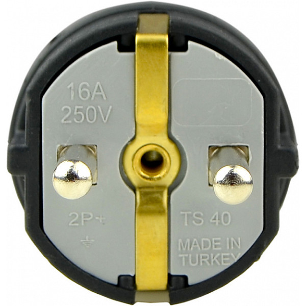 Каучуковая вилка Аско-Укрем ВКК 2P+PE 16А (A0250010016) - фото №2