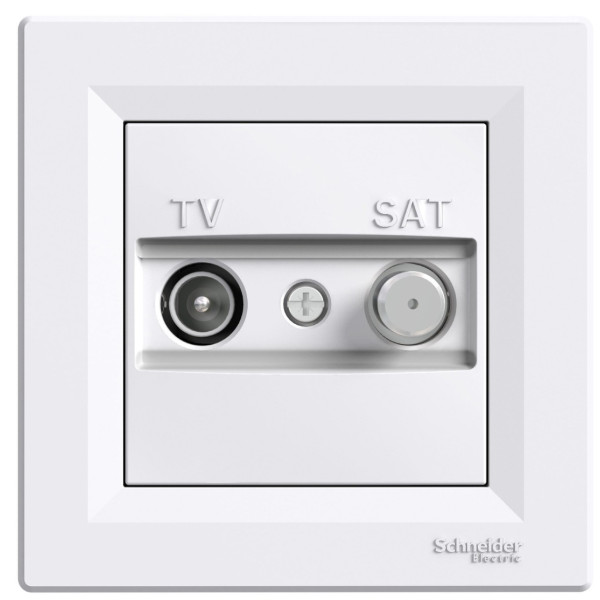 Розетка TV-SAT индивидуальная белая Asfora, EPH3400421