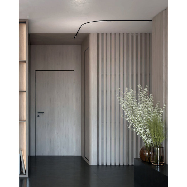 Магнитный шинопровод накладной Nowodvorski 11737 NANO-LVM Curve Track R400 IP20 черный - фото №1