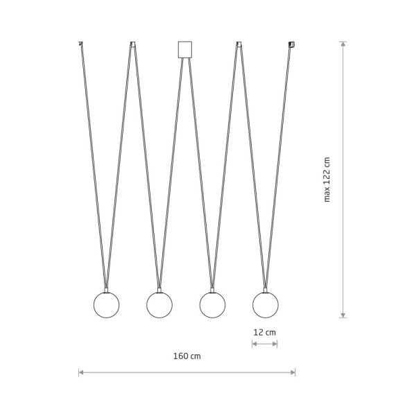 Люстра Nowodvorski 10354 Sling IV G9 4x12W IP20 чорна - фото №2