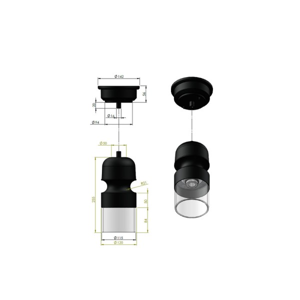 Підвісний світильник, люстра Pikart 32441-2 E27 1x60W IP20 Латунний - фото №2