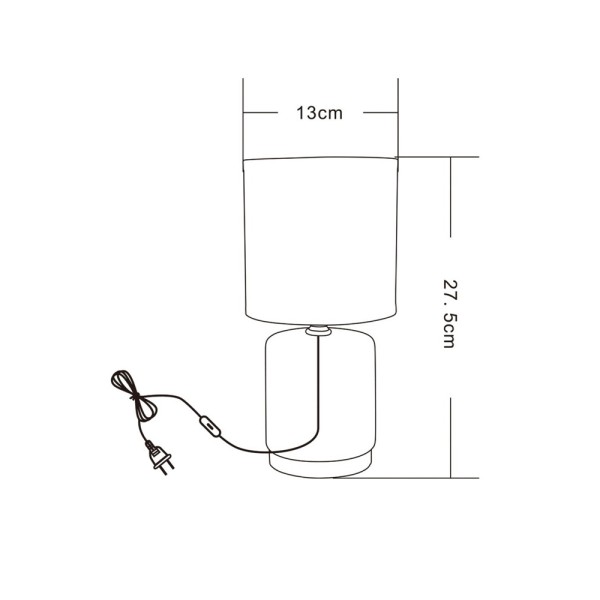 Настільна лампа Zuma Line 5905316655164 Ceri E14 1x40W IP20 чорна - фото №1