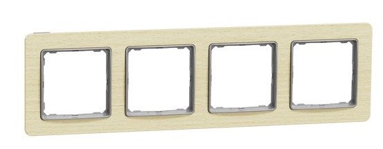 Четырехместная рамка Schneider Electric Sedna Elements береза SDD380804
