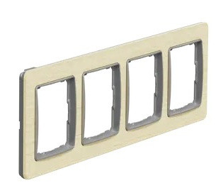 Четырехместная рамка Schneider Electric Sedna Elements береза SDD380804 - фото №1