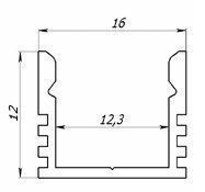 LED-профіль накладний анодований, 2 метра (ЛП12е_1) - фото №2