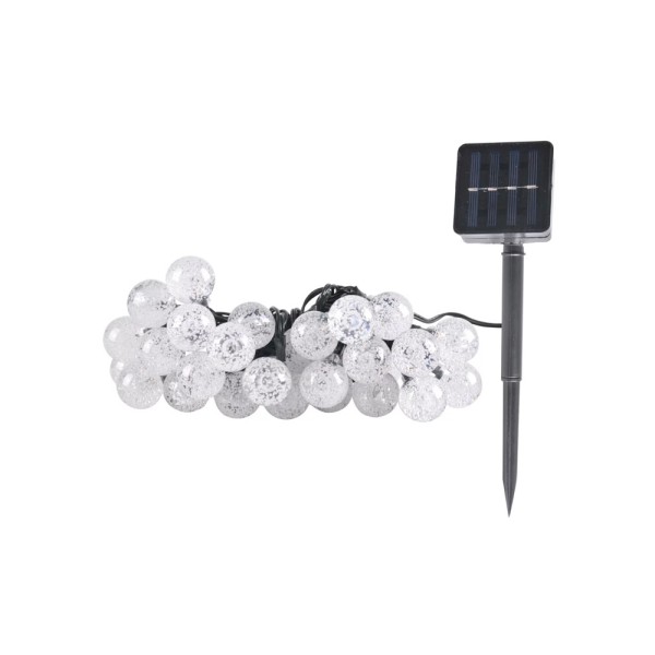 Гирлянда на солнечной батарее Goldlux 315236 Balls LED 2700K IP44 прозрачная