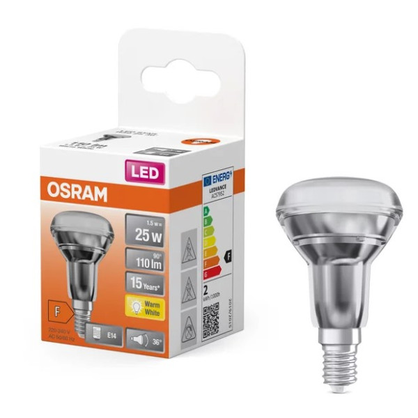 Светодиодная лампа Osram LED R39 25 36 1,5Вт/827 E14 6х1 - фото №2