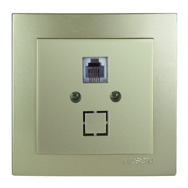 Розетка Nilson Touran золото телефонна ( 24151040 )