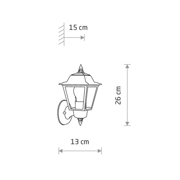 Вуличний світильник Nowodvorski 10499 Ana E27 1x10W IP44 чорний - фото №1