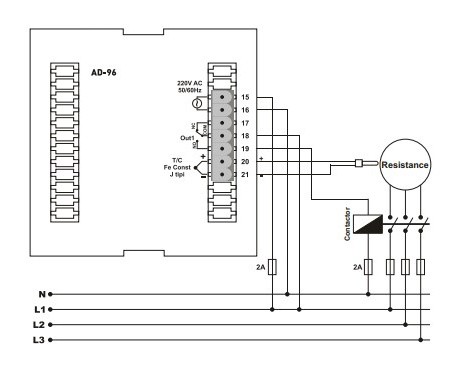 Реле контроля температуры Tense AD-96 - фото №1