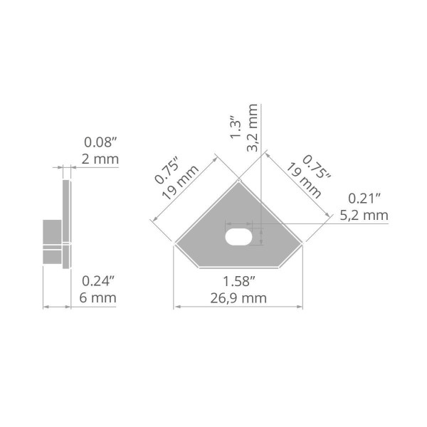 Заглушка GLAD-45 OTW (KLUS_C24104C02TW) - фото №1