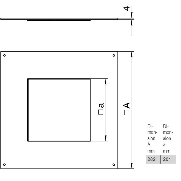 Рамка-адаптер OBO Bettermann (7400459) DUG 250-3 4 для підлогового лючка - фото №1