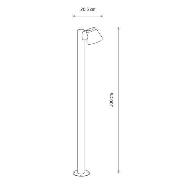 Вуличний світильник Nowodvorski 9557 Soul GU10 1x10W IP44 графітовий - фото №1