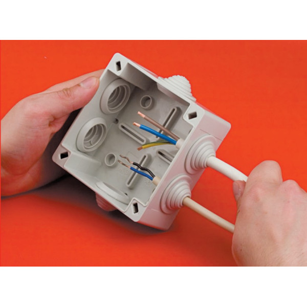 Відгалужна коробка DKC 53900 120х80х50мм із кабельними вводами IP55 - фото №5