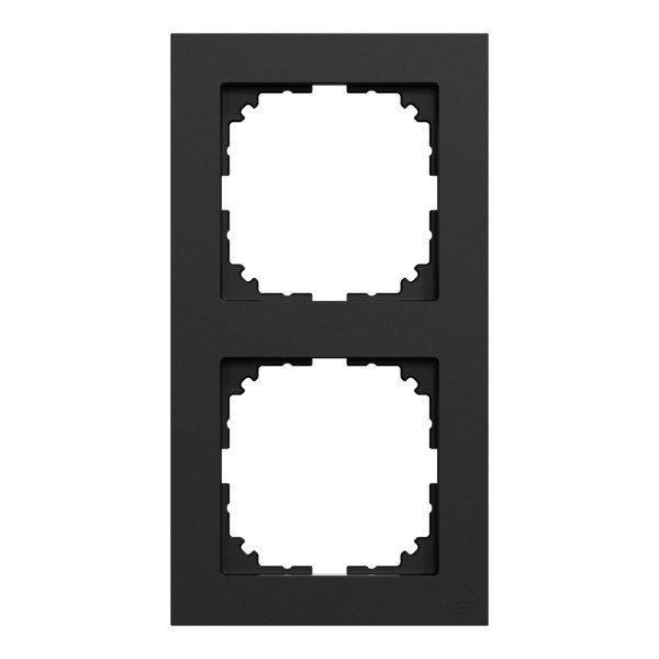 Двомісна рамка Schneider Electric M-Pure Ocean Plastic MEG4020-3603 чорна матова