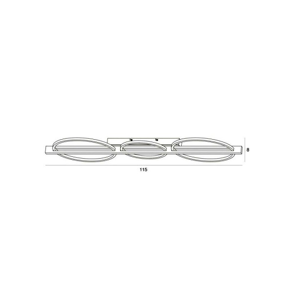 Люстра Italux PLF-55362-40W-WO Natano LED 3x38W 3000K 1600Lm IP20 чорна - фото №2