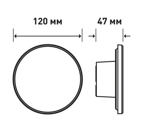 Накладний світильник Maxus MWL 9Вт 3000/4100/6500К IP65 BL Circle (1-MWL-9W-BLC) - фото №2