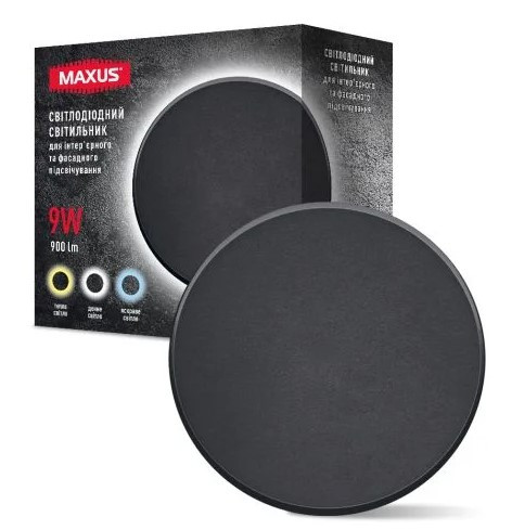 Накладний світильник Maxus MWL 9Вт 3000/4100/6500К IP65 BL Circle (1-MWL-9W-BLC) - фото №4