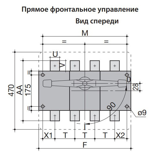 Вимикач навантаження ETI 004661454 LBS 3P 800 (1-0 800А) - фото №2