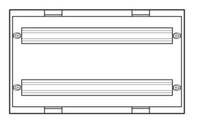 Вставка-блок Hager UD22B3 для щитов Univers (2 шины TS35 2х24модуля) - фото №1