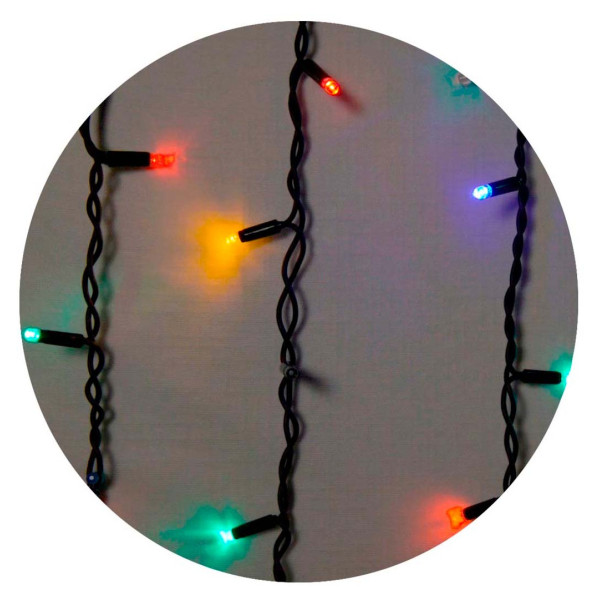 Уличная LED гирлянда Delux EN ICICLE 75LED (90012955) 2x0,7м 18 мигающих диодов IP44 черный шнур