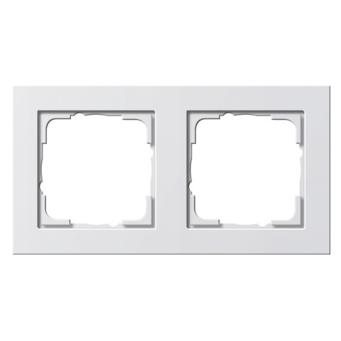 Рамка двухместная Gira E2 белая (021229)