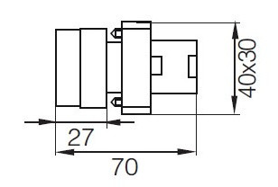 Переключатель TNSy XB2-BD21 1NO «I-0» (TNSy5500253) - фото №1