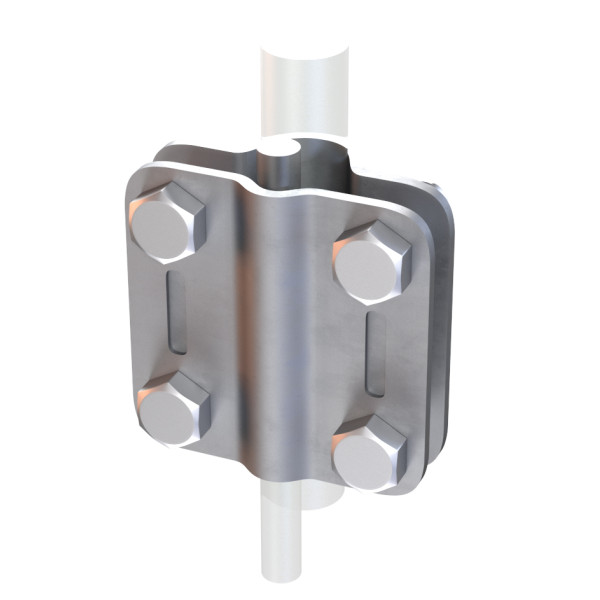 З'єднувач Leo Lightman Quadro блискавкоприймача/стержня ø16мм з дротом ø8-10мм StZn (204011)