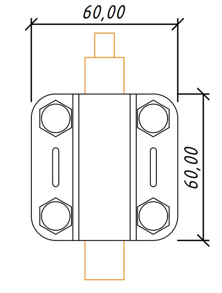 З'єднувач Leo Lightman Quadro блискавкоприймача/стержня ø16мм з дротом ø8-10мм StZn (204011) - фото №4