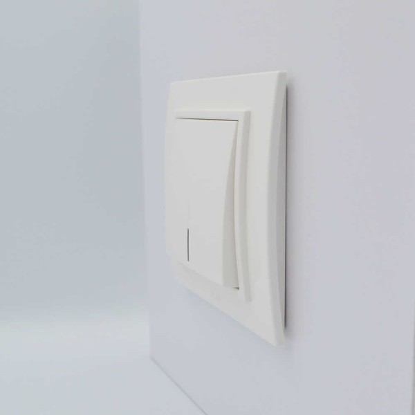 Вимикач ELBI ZENA білий 1кл з підсвіткою без рамки ( 609-010200-201 ) - фото №2