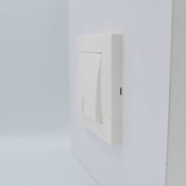 Вимикач ELBI ZENA білий 1кл з підсвіткою без рамки ( 609-010200-201 ) - фото №4