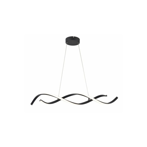 Подвесной светильник, люстра с пультом Reality 336801-30 Jersey Led 1x21W 4000K 1680Lm IP20 Черный - фото №3