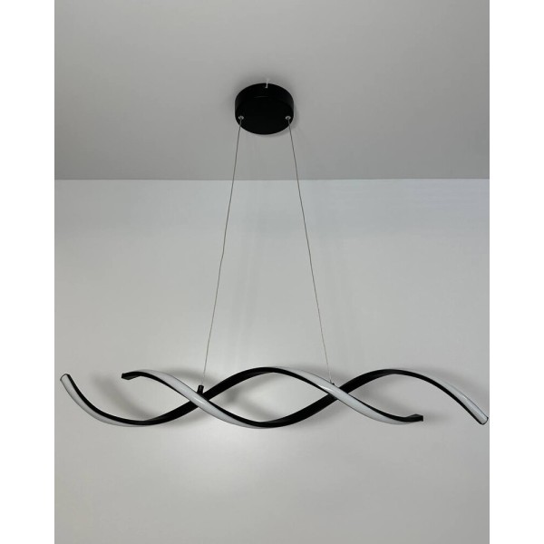 Подвесной светильник, люстра с пультом Reality 336801-30 Jersey Led 1x21W 4000K 1680Lm IP20 Черный - фото №4