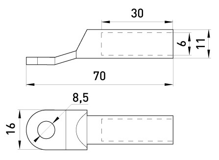 Медно-алюминиевый кабельный наконечник E.Next e.end.stand.ca.dtl.1.16 (s038002) - фото №1